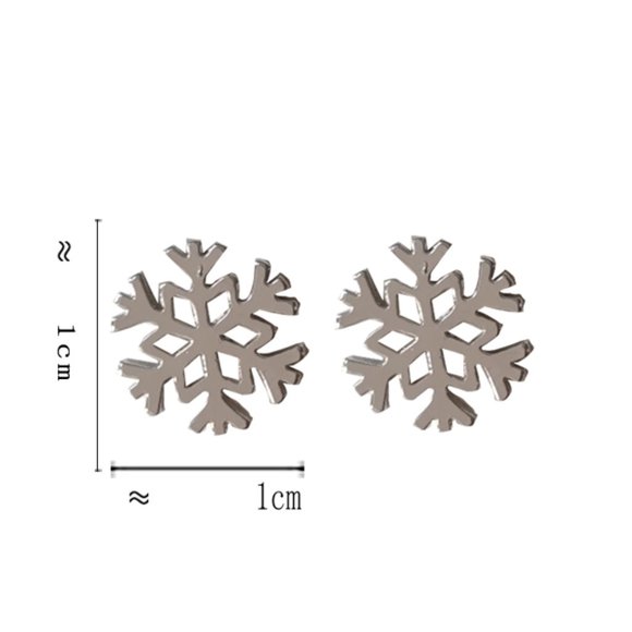 💙Snowflakes ❄️  Stud Earrings Gold&Silver - Picture 2 of 14